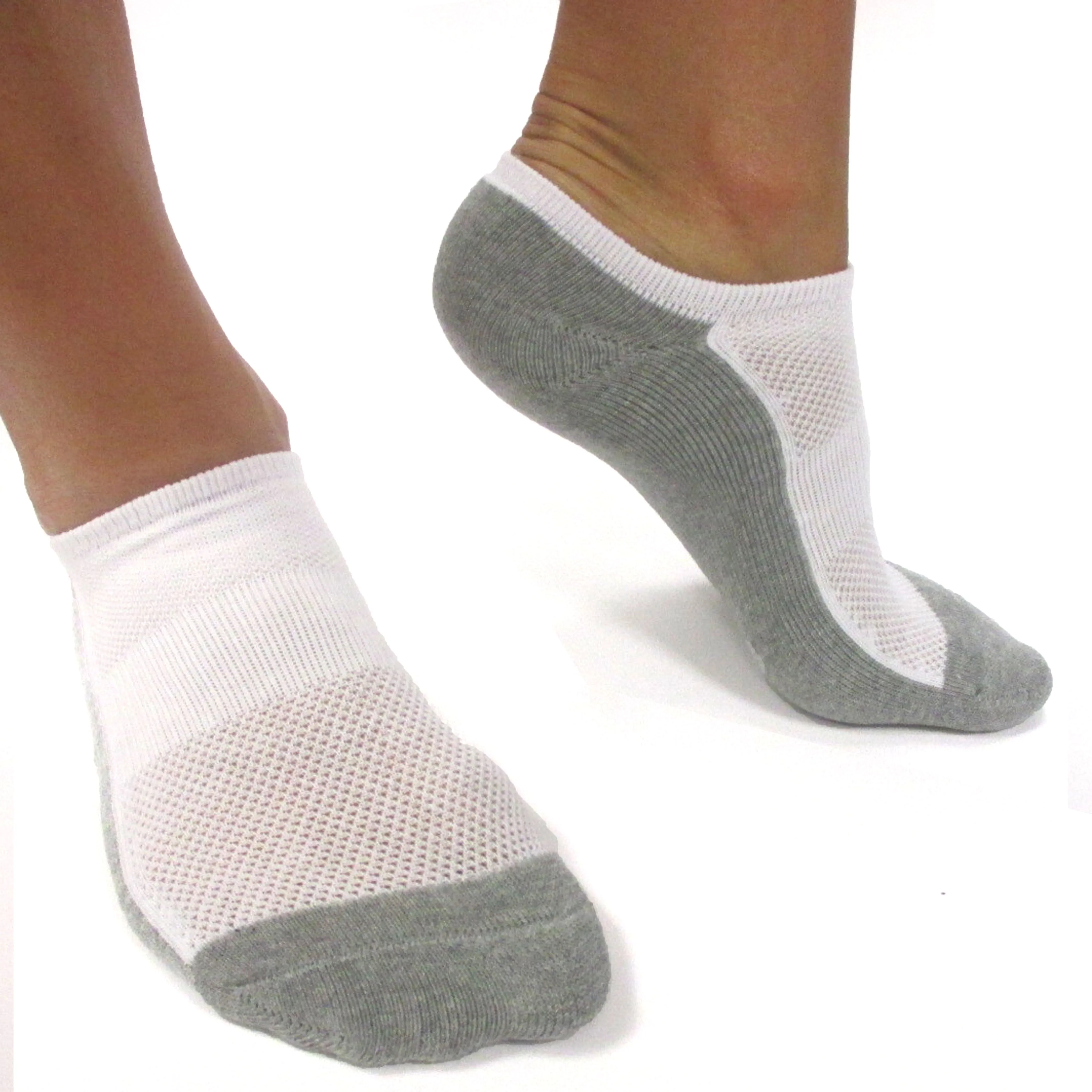 12 Pair Athletic Running Socks Low Cut Ankle No Show Sports Men Women White 9-11