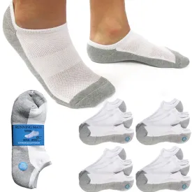 12 Pair Athletic Running Socks Low Cut Ankle No Show Sports Men Women White 9-11