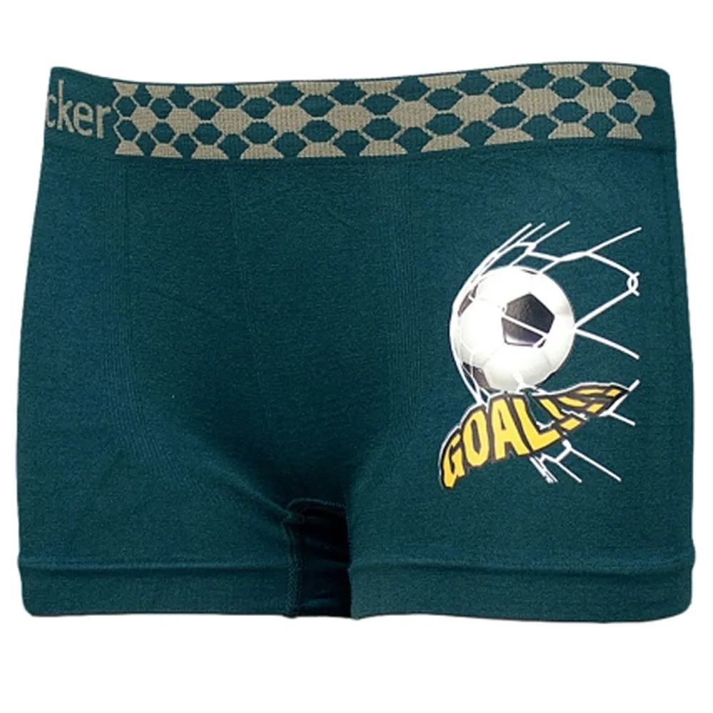 3 Pk Boys Seamless Boxer Briefs Underwear Knocker Soft Spandex Size M Kids Short