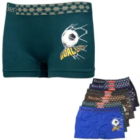 3 Pk Boys Seamless Boxer Briefs Underwear Knocker Soft Spandex Size M Kids Short