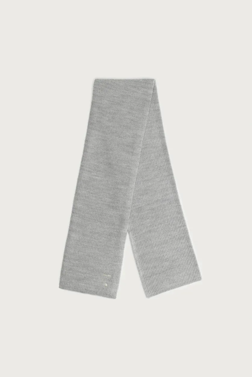 Baby Knitted Scarf, Grey Melange