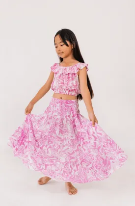 Festival Skirt in Pink Swirl