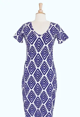 Florence Dress Arrowhead Cobalt