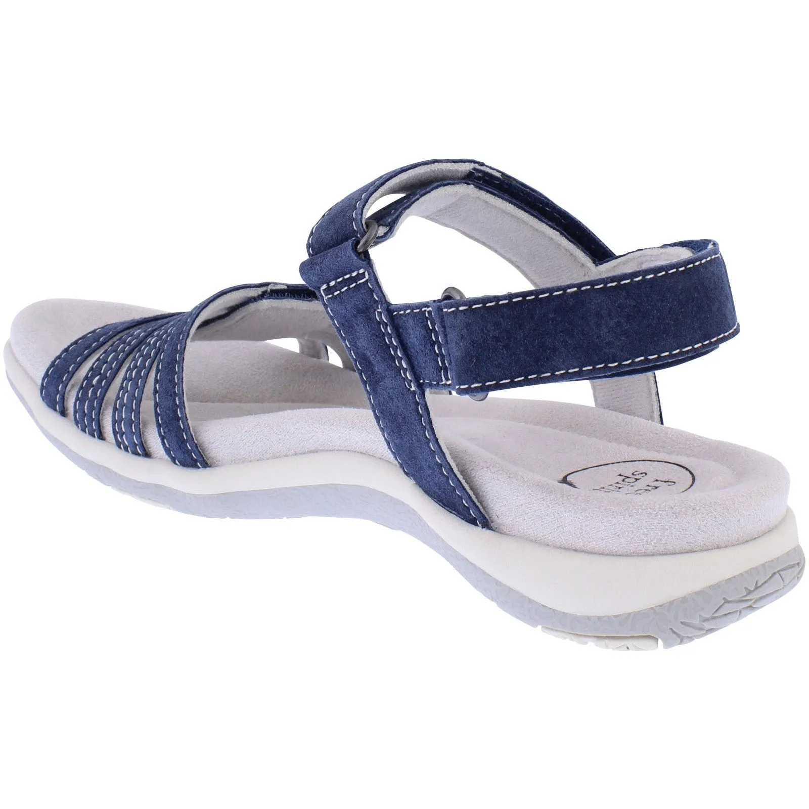 Free Spirit 41144 Maddy Ladies Navy Leather Arch Support Touch Fastening Sandals