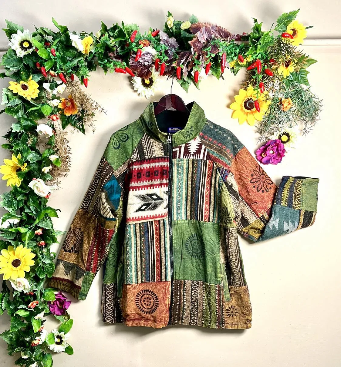 Gheri Patchwork Fleece Jacket XXL