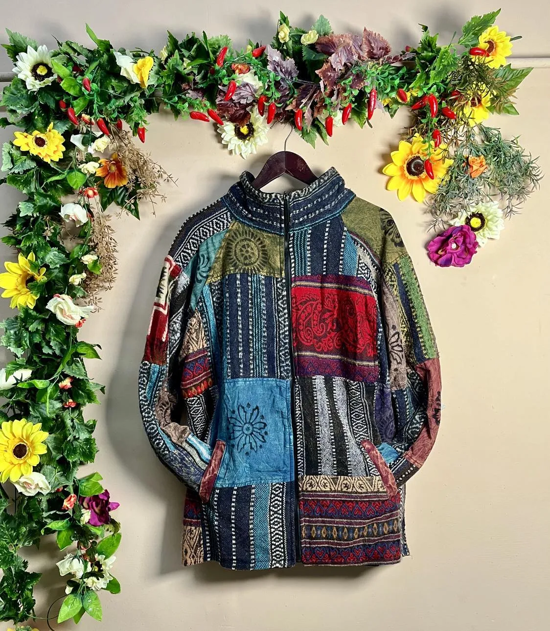 Gheri Patchwork Fleece Jacket XXXL