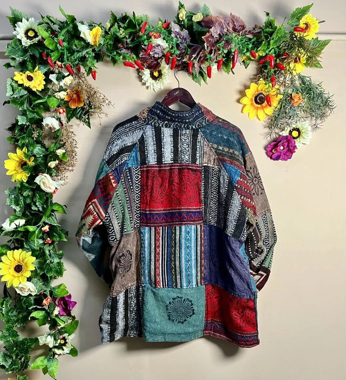 Gheri Patchwork Fleece Jacket XXXL