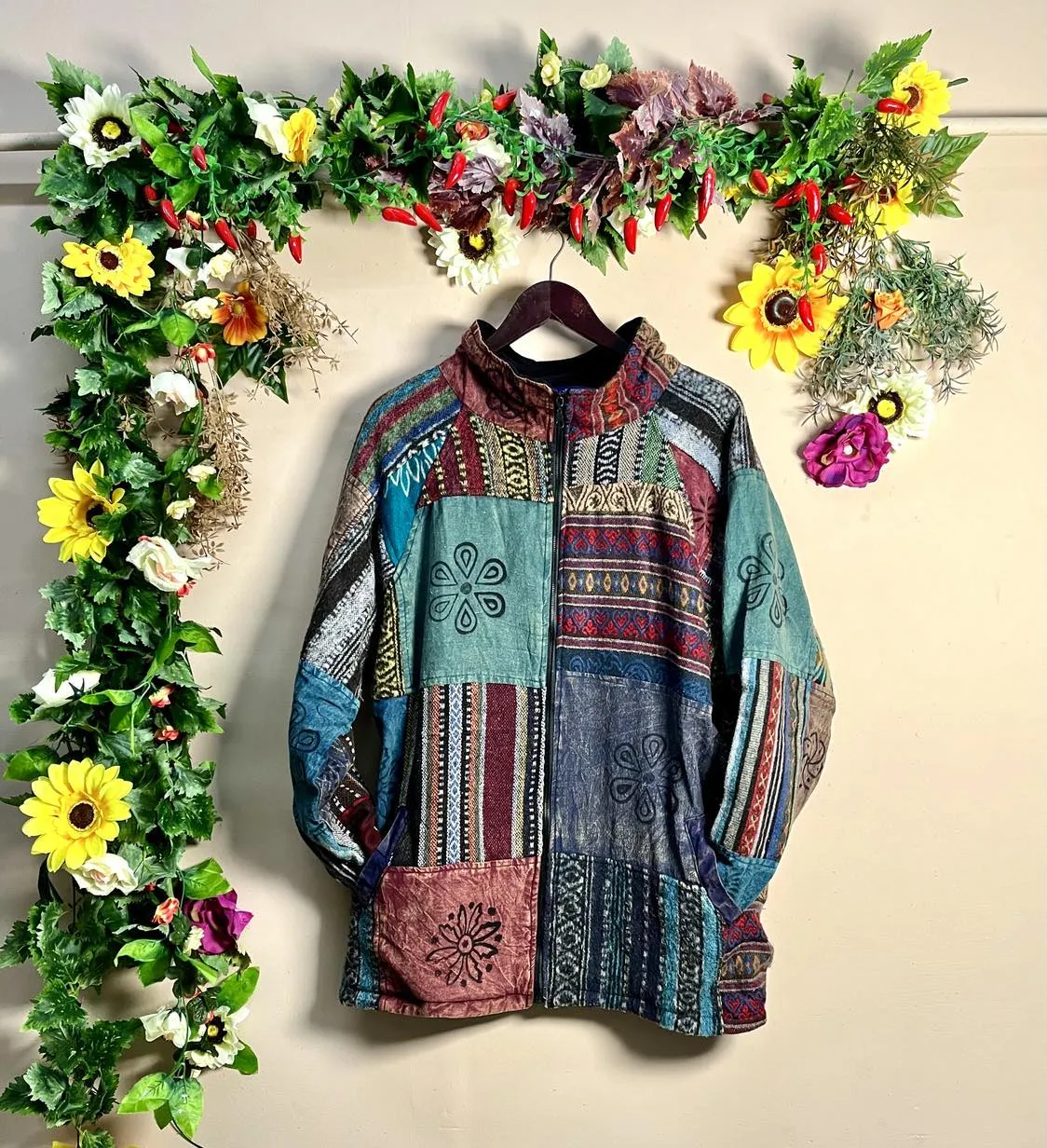 Gheri Patchwork Fleece Jacket XXXL