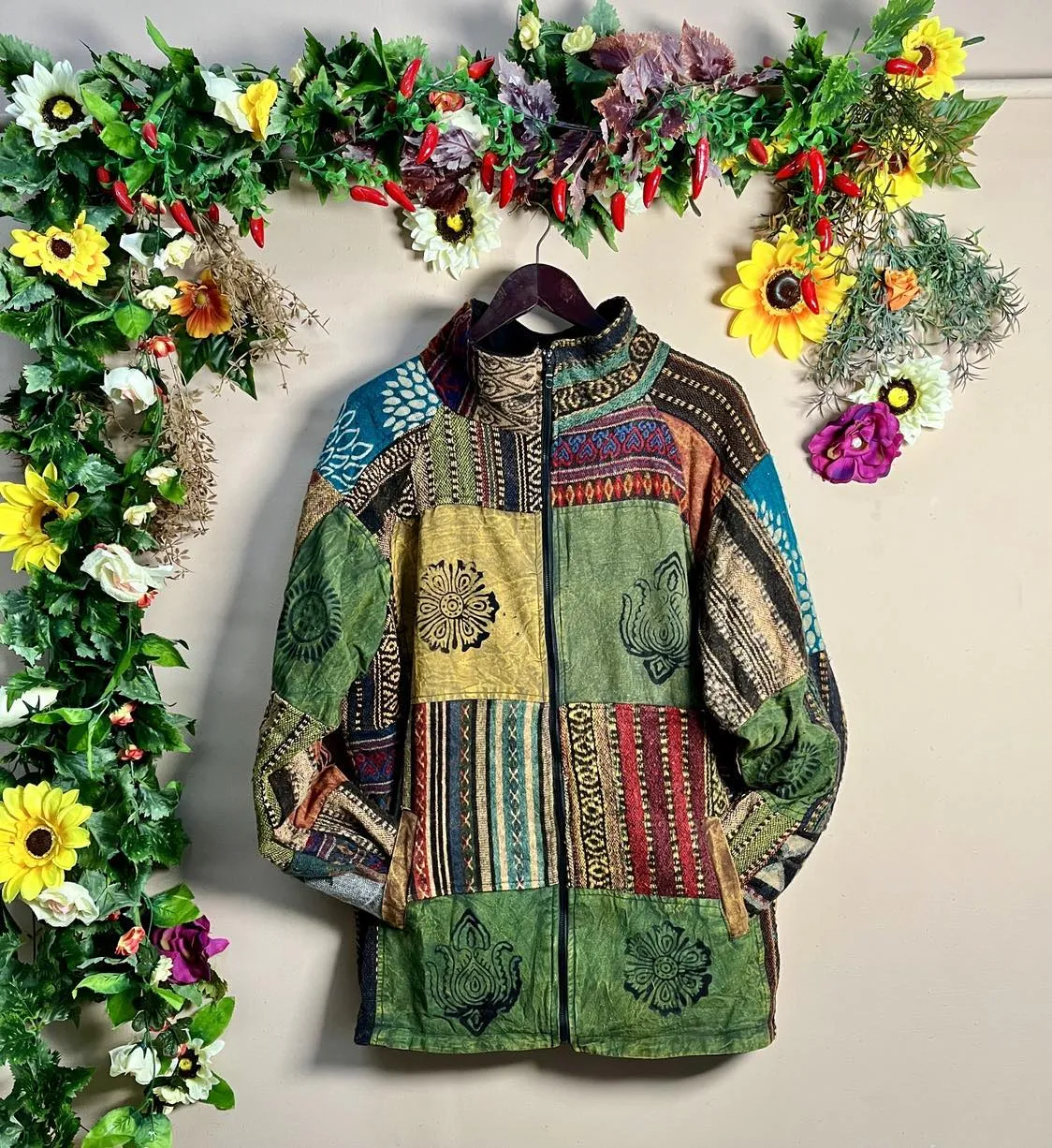 Gheri Patchwork Fleece Jacket XXXL