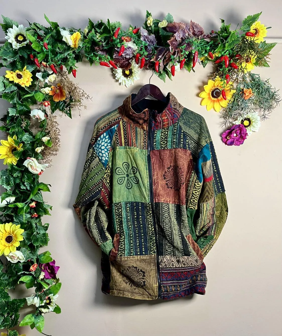 Gheri Patchwork Fleece Jacket XXXL