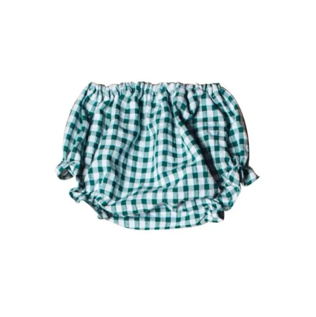 Girls Vintage Cotton Knit Ruffles Lace Edge Short