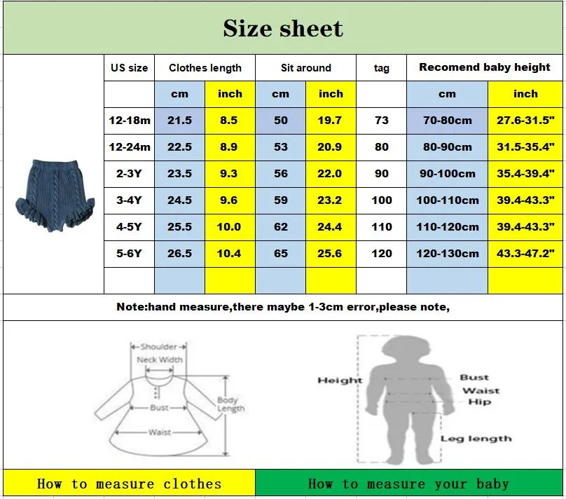Girls Vintage Cotton Knit Ruffles Lace Edge Short