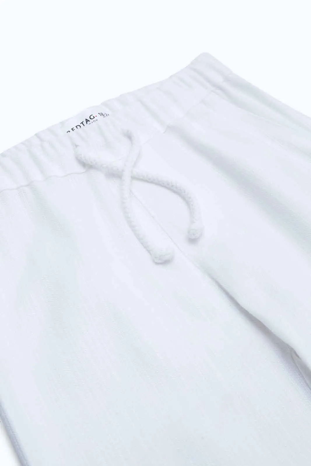 Infant Boys White Linen Trouser