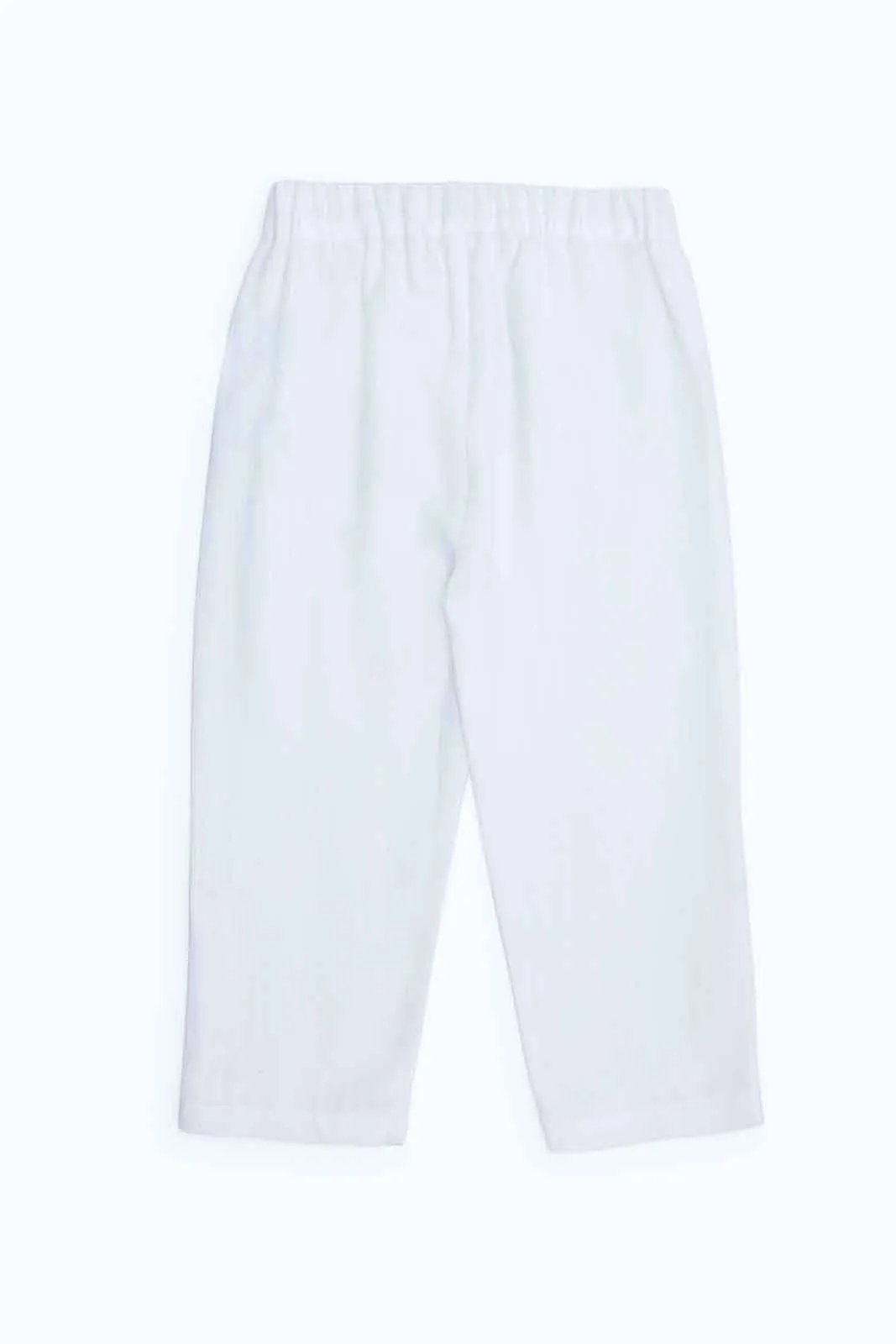 Infant Boys White Linen Trouser