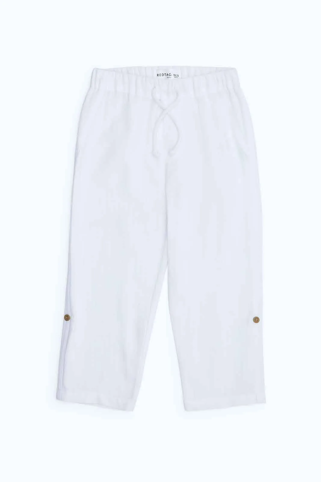 Infant Boys White Linen Trouser