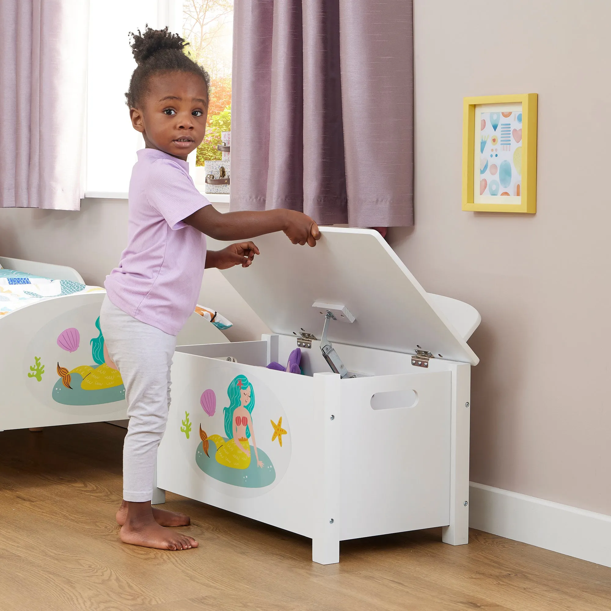 Kid’s Wooden Mermaid Toy Box