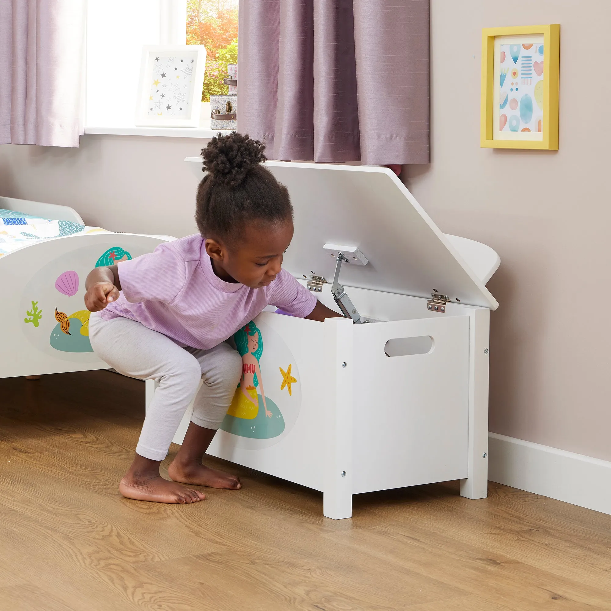Kid’s Wooden Mermaid Toy Box