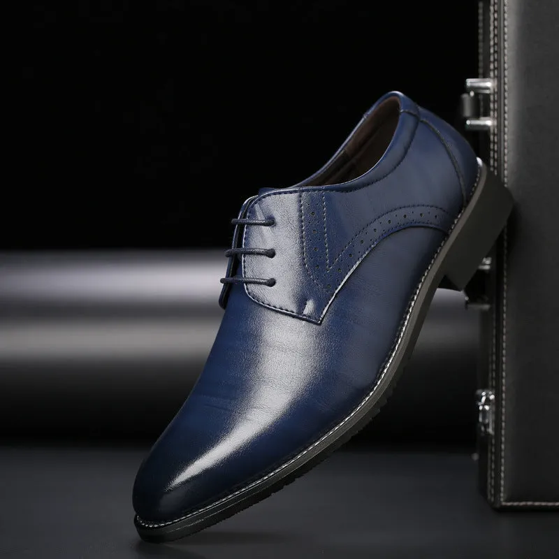 Lennox | Elegant Leather Brogue Lace-up Shoes