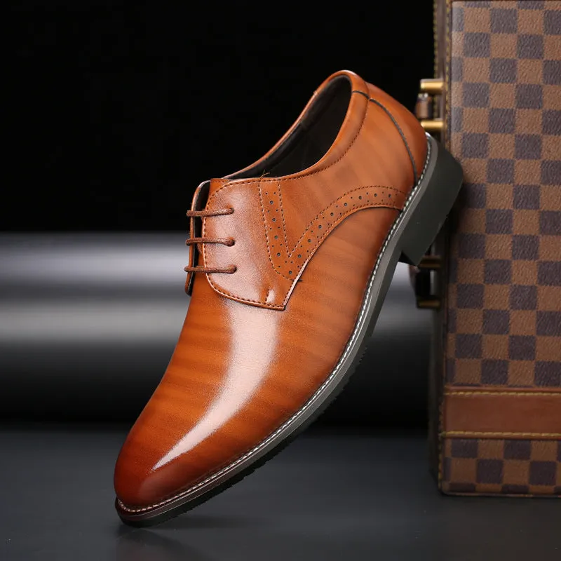 Lennox | Elegant Leather Brogue Lace-up Shoes