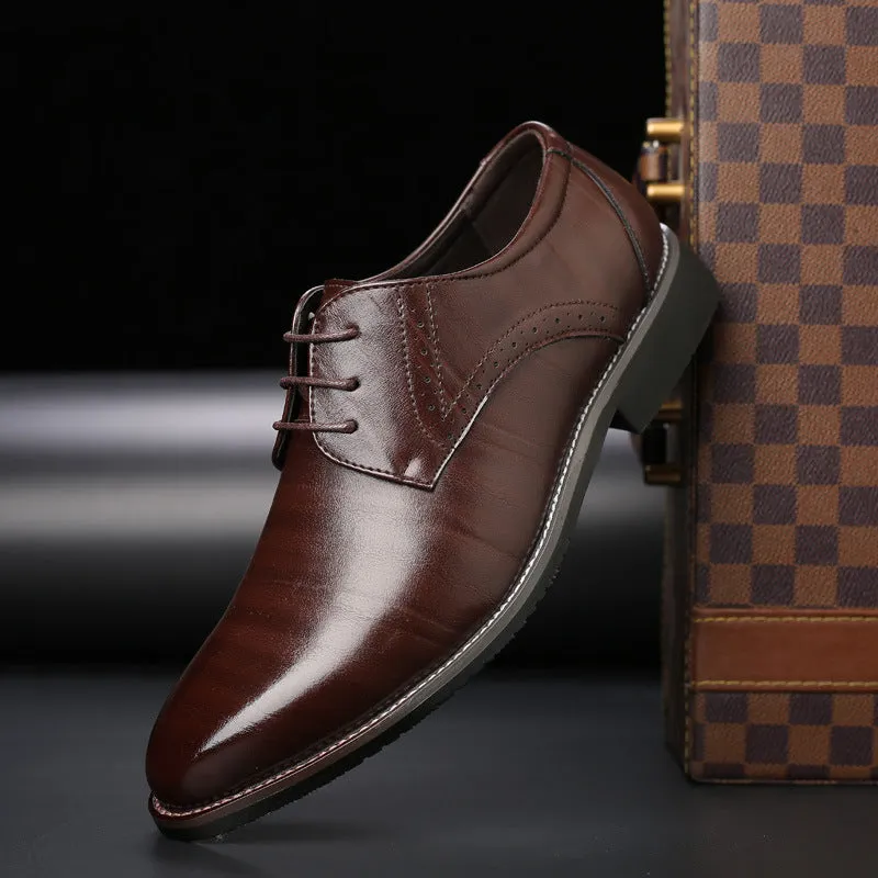 Lennox | Elegant Leather Brogue Lace-up Shoes