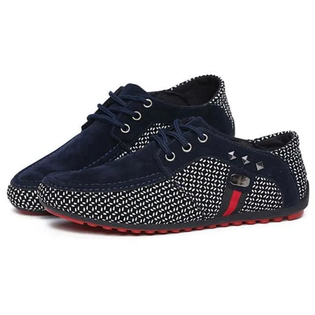Luxury Breathable Lace Up Casual Men Flat Formal Shoes