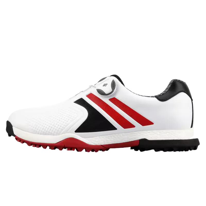 Men's Golf Soft Sole Waterproof Golf Shoes - Red