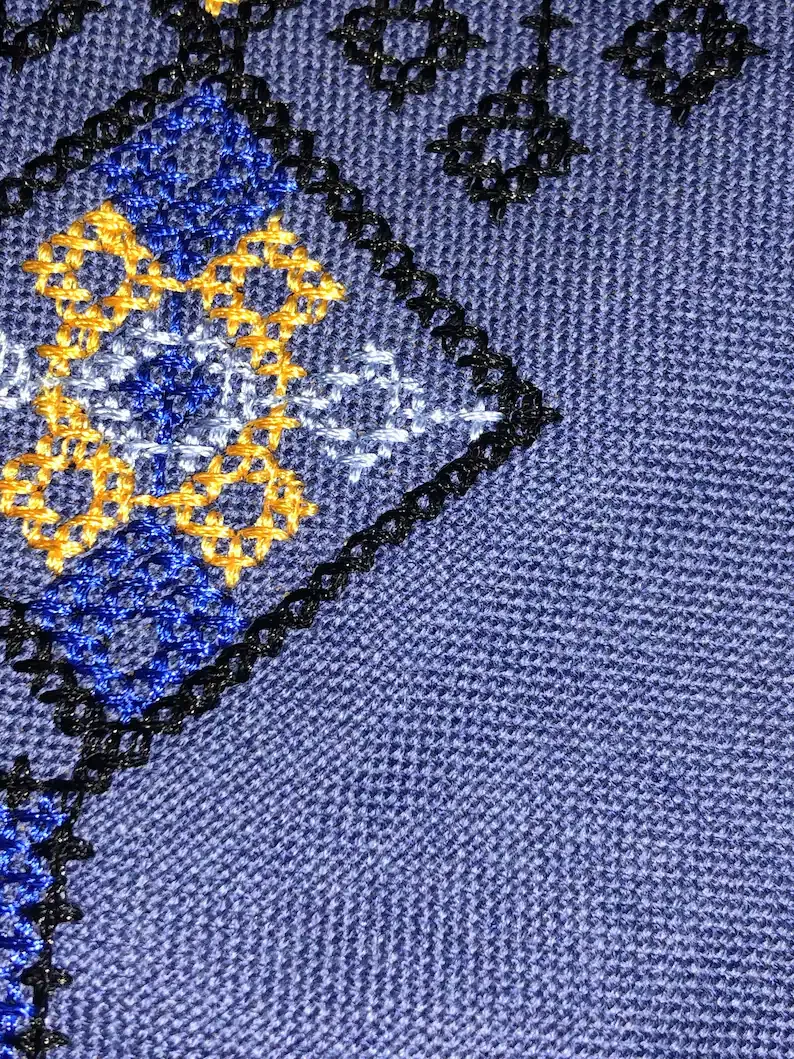 Modern men's embroidered shirt