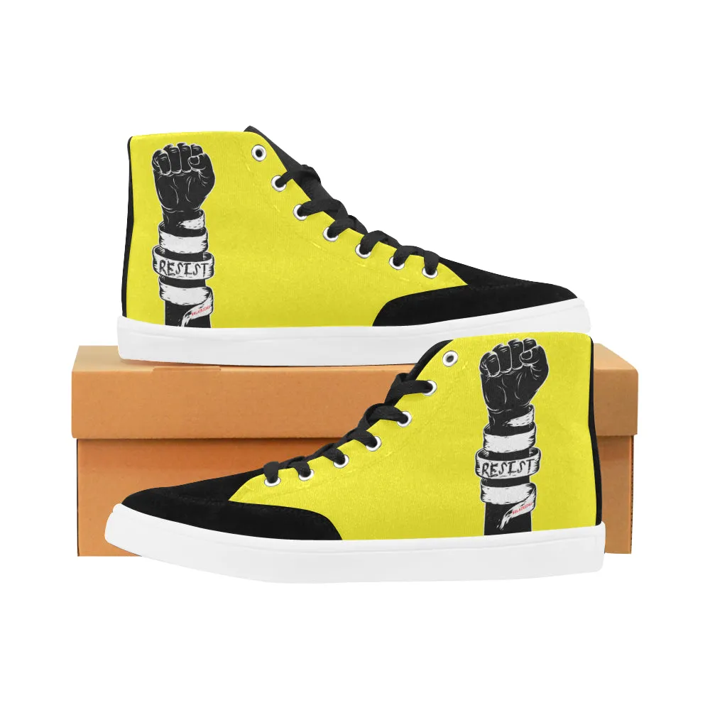 RESIST FIST MEN'S HI-TOP SHOES
