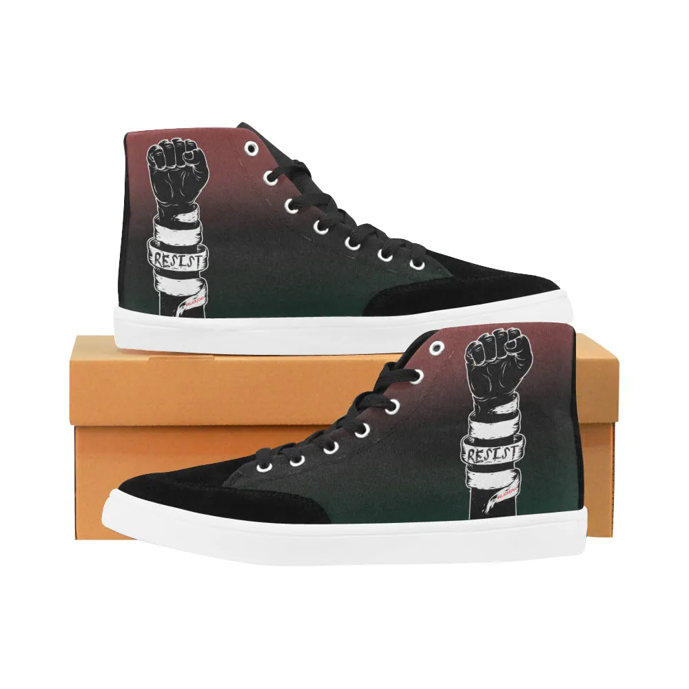 RESIST FIST MEN'S HI-TOP SHOES