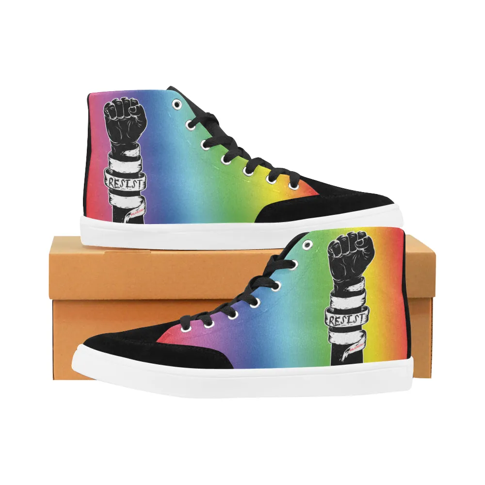 RESIST FIST MEN'S HI-TOP SHOES