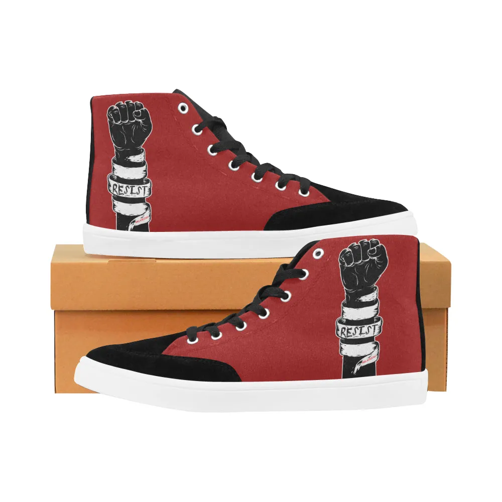 RESIST FIST MEN'S HI-TOP SHOES