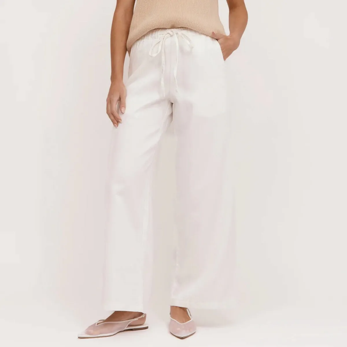 Romy Denim Pants (White)